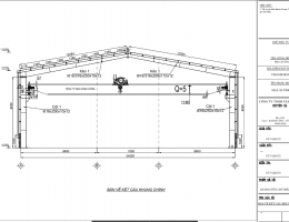 Cung cấp kết cấu thép khung nhà xưởng 25x120 có cẩu trục 5 tấn 
